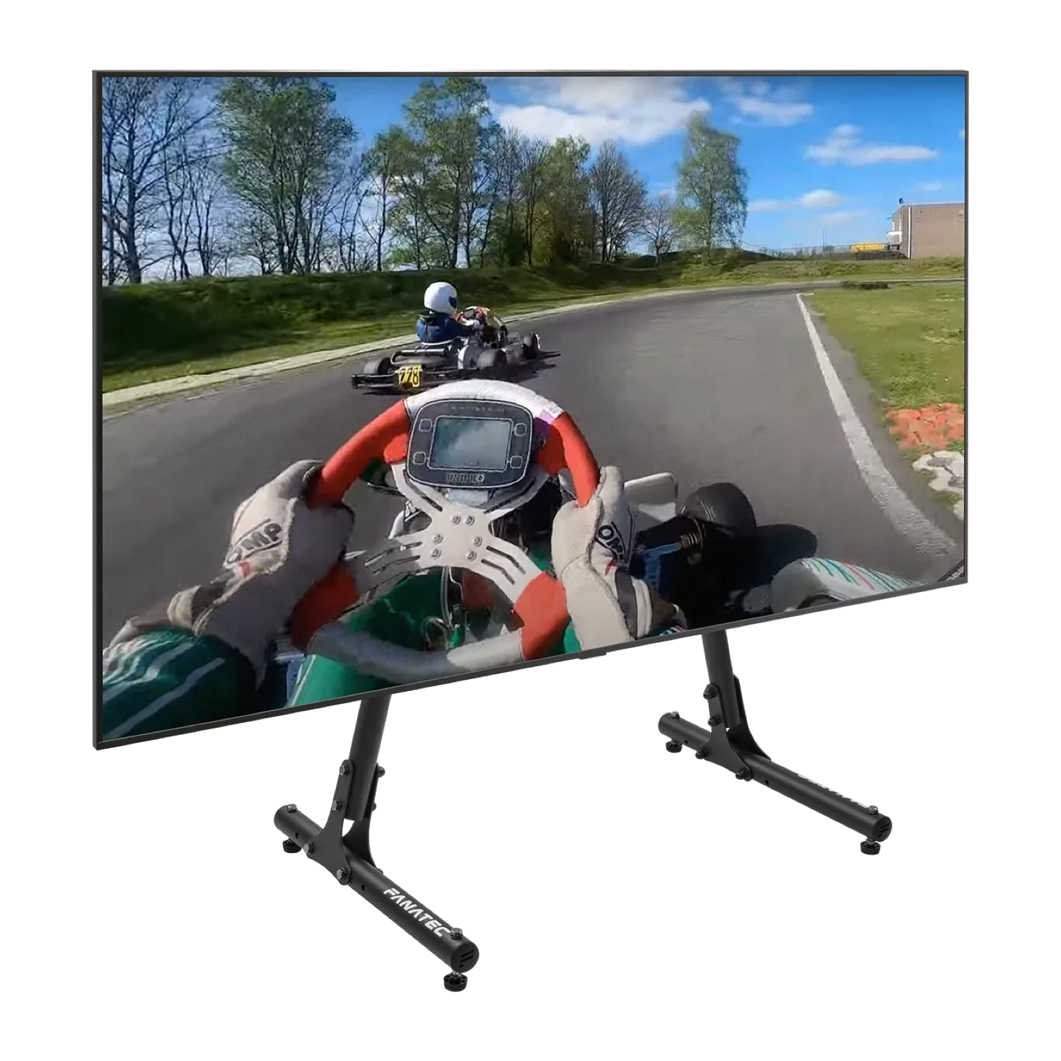 Fanatec CSL Cockpit Monitor Stand with mounted monitor stand